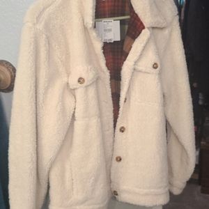 O'Neil Sherpa  jacket.  Plaid felt lining.